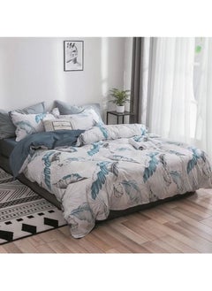 Buy 6-Piece King Size Duvet Cover Set Microfibre Super Soft Cotton Includes 1xDuvet Cover 220x240cm Sheet 200x200+30cm 4x Pillowcases 50x75cm in UAE