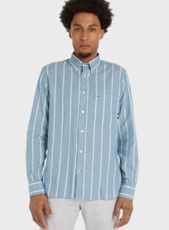 Buy Striped Oxford Regular Fit Shirt in UAE