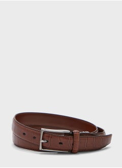 Buy Genuine Leather Croc Formal Belt in Saudi Arabia