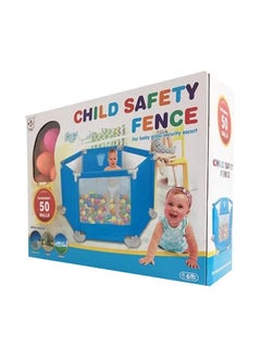 اشتري ORiTi Playpen Playground Child Safety Fence With 50 Colourful Playballs For Kids في الامارات