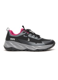 اشتري Women's Black Low-Top Sneakers - Trendy Lace-Up Design, Used For Trekking, Running في الامارات