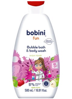 Buy Bobini Fun Bubble Bath&Body Wash Apple 500Ml in Egypt