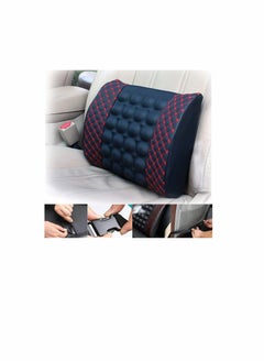 Buy Car Electric Massage Cushion Lumbar Support Pillow Seat Back for Pain Relief Massager Massaging Vibrating in Saudi Arabia