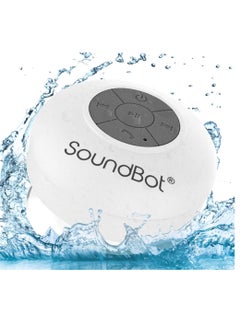 Buy Hd Water Resistant Bluetooth 3.0 Shower Speaker Handsfree Portable Speakerphone With Built in Mic 6 Hrs of Playtime Control Buttons and Dedicated Suction Cup for Showers White in Saudi Arabia