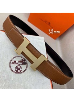 Buy Men Belts H Logo Leather for Classic Unique Design Business Elegant Feel Fashion Comfortable Colorful Belts For Women in UAE