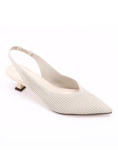 Buy Ribbed Pointed Toecap Shape Slip On Pumps in Egypt