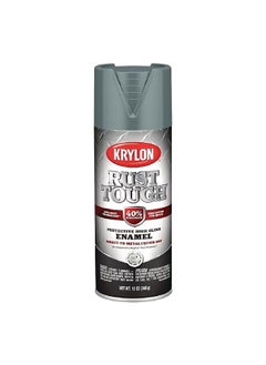 Buy Rust-Tough Protective High Gloss Enamel Direct-to-Metal Quick Dry Spray Paint Smoke Grey 12oz K09206008 in Saudi Arabia