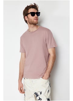 اشتري Pale Pink Slim/Narrow Fit 100% Cotton Basic T-Shirt TMNSS19BO0001 في مصر