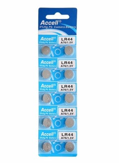 اشتري 10-Pieces Accell AG13 LR44 (A76) Alkaline 1.5V Batteries في الامارات