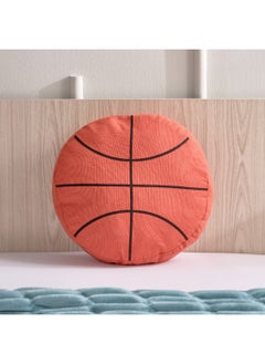 Buy Arcade Printed Round Basketball Shaped Filled Cushion 35 x 35 cm in UAE