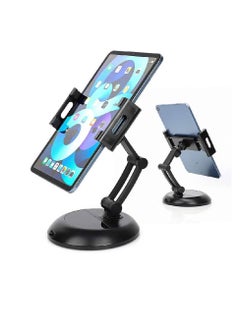 Buy Tablet Holder Stand, Angle Height Adjustable Phone and Tablet Stand for Desk with Speaker, Thick Case Friendly iPad Holder Stand Compatible with (5"-11") in UAE