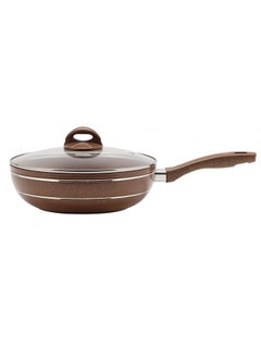 Buy DelCasa 28CM Golden Pearl Series Wok Pan with Lid DC2281 in UAE