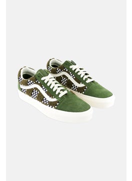 Buy Men Old Skool Lace Up Shoes, Green/White Combo in UAE