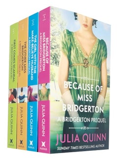 Buy The Rokesbys Bridgerton Prequels Series Books 1 - 4 Collection Set by Julia Quinn (Because of Miss Bridgerton, The Girl with the Make-Believe Husband, The Other Miss Bridgerton & First Comes Scandal) in UAE