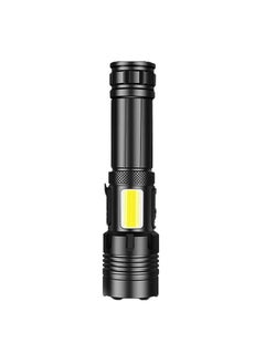 Buy Torch 9cm with Cob Sidelight,USB Rechargeable Torch,Out and About and Emergency,For Outdoor Trips/Camping(Black) in Saudi Arabia