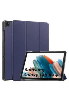 Buy Samsung Galaxy Tab A9+ A9 Plus 11"case,Custer Case for SM-X210 SM-X216 SM-X218,Ultra-thin PU-Leather Hard Shell Cover - Blue in Saudi Arabia