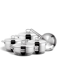 Buy Mr. Cook stainless steel pot set, 9 pieces in Saudi Arabia