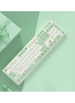 Buy Wired Keyboard Milk Tea Rabbit Creative Painted Keyboard in Saudi Arabia