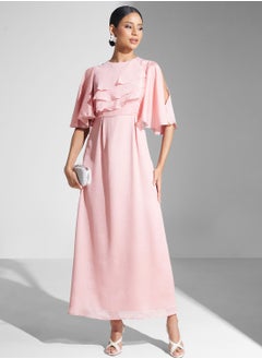 اشتري Dress With Flouncy Sleeve Detail في السعودية