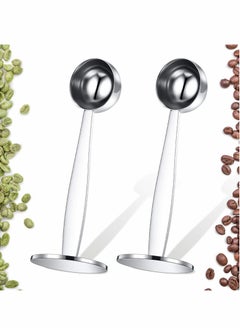 اشتري Coffee Scoop Stainless Steel Espresso Tamper 51 mm Two in One Measuring and Espresso Coffee Tamper for Coffee Bean Press Coffee Grinding Pressing, 15 ml  2 Pieces في الامارات