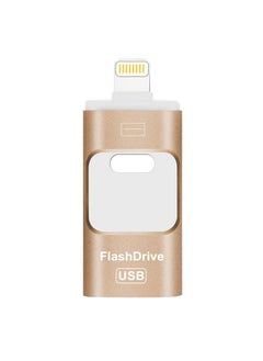 اشتري 256GB USB Flash Drive, Shock Proof Durable External USB Flash Drive, Safe And Stable USB Memory Stick, Convenient And Fast I-flash Drive for iphone, (256GB Gold Color) في السعودية