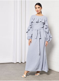 اشتري Ruffle Overlay Maxi Dress في السعودية