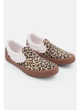 Buy Women Kayo Slip on Casual Shoes, Leopard/White in Saudi Arabia