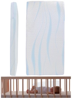 اشتري Baby Crib Mattress 120x60x10 Memory Foam, Naturally Breathable and Supportive, Medium Firmness Toddler Bed Mattress with Removable Cover في السعودية