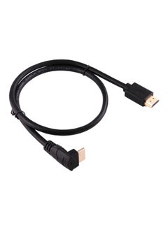 Buy HDMI Cable With Ethernet Right Angle 90 Degree Black in UAE