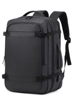 Buy Rl-1920 Laptop Expandable Backpack 15.6-inch Backpack Bag Waterproof Business USB - Black in Egypt