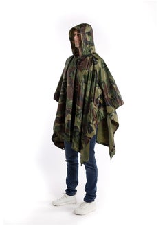 Buy Waterproof Raincoat For Outdoor Activities Multifunctional Camouflage Raincoat Waterproof Hooded Jacket in Saudi Arabia