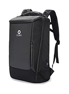 اشتري Ozuko 9060L Oxford Large Capacity Backpack With Soft Handle And Interior Slot Pocket - Black في مصر