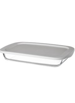 Buy Glass Oven Tray With Rectangular Lid 2.9 Litres in Saudi Arabia