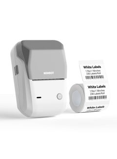 Buy B1 Wireless Bluetooth Label Printer with 1 Roll 50*30mm White Label Sticker and USB Cable, Portable Inkless Thermal Label Maker, Great for Supermarket, Retail Store and Home Printing Barcodes in Saudi Arabia
