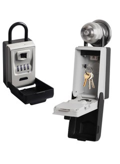 Buy Key Safe with Shackle with LED Lighting, Key Lock Box Wall Mounted with 4-Digit Combination, Zinc Alloy Key Storage with Weatherproof Cover Key Lockbox Cabinet for Home Garage Office School in Saudi Arabia