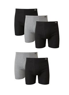 Buy Hanes Men's Comfort Soft Boxer Briefs, X-Large, Black and Gray, 5-Pack in UAE