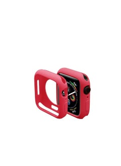 Buy Protective Cover Compatible with Apple Watch 7th and 8th Edition, Size 45mm, Anti-Scratch and Anti-Shock Red in Egypt