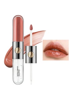 Buy HUDA STORY Matte Liquid Lipstick with Clear Lip Gloss Mirror, Dual Ended Lip Color Long Lasting Non Sticky Lip Stain High-Pigment Light Nude Lip Stick Double Effect 24 Hour Superstay Lip Makeup in UAE