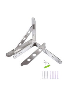 Buy VIXEL 12 Inch Stainless Steel Detachable triangle bracket ,Heavy Duty Wall Brackets for Shelves, Rectangle Bracket 90 degrees in UAE