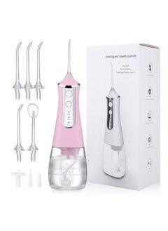 Buy Water Flosser Teeth Cleaner with 3 Modes and 5 Jet Tips , Professional Portable Dental Oral Flossing Irrigator for Braces, Waterproof, 300ML Water Tank for Home Travel in Saudi Arabia