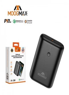 Buy 10000mAh Super small pocket-size mini power bank with 2 ports USB and Type-c featuring with fast charging PD and 20W from Moogmax in Saudi Arabia