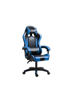 Buy Gaming chair Comfortable made of high quality materials blue and black in Saudi Arabia