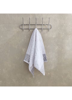 Buy Meknes Lurex Patterned Cotton Hand Towel 90 x 50 cm in Saudi Arabia