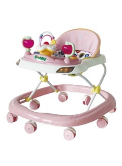 Buy Baby Walker Foldable Height Adjustable 8 Wheels with Music and Toys in Saudi Arabia