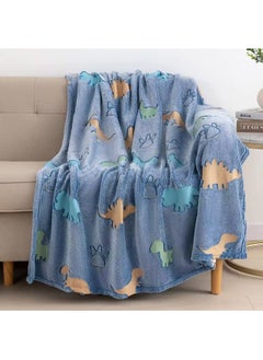 Buy Kids Glow in The Dark Blanket Soft Throw All Seasons for Couch Sofa Bed 150 x 120cm in UAE