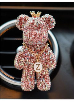 Buy Car Interior Pendant Perfume Accessories Bling Rhinestone Bear for Car Air Vent Clip Decoration, Holiday Gift for Girls Friends Family (Pink) in Saudi Arabia