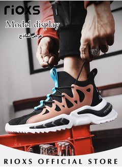 Buy Men's Fashion Running Shoes Casual Athletic Walking Sneakers Breathable Mesh Sports Shoes For Running Jogging in UAE