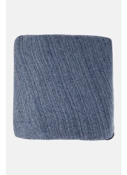 Buy Queen Size 4 Piece Jersey Knit Sheet Set 229 x 254 cm, Navy in UAE