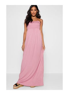 Buy Shirred Bandeau Maxi Dress in UAE