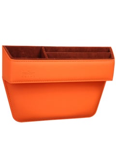 Buy Premium Car Seat Gap Organizer, Multifunctional Car Organizer and Storage Box PU Leather Car Organizers and Storage Automotive Accessories for Holding Phone, Sunglasses, Key, Cards, Wallets- Orange in UAE